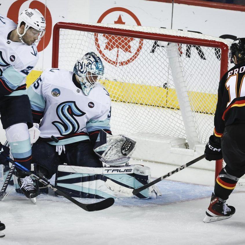 Kadri plays OT hero as surging Flames rally to beat Kraken 4-3